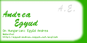 andrea egyud business card